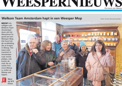Welkom Team Amsterdam hapt in een Weesper Mop (Weesper Nieuws)